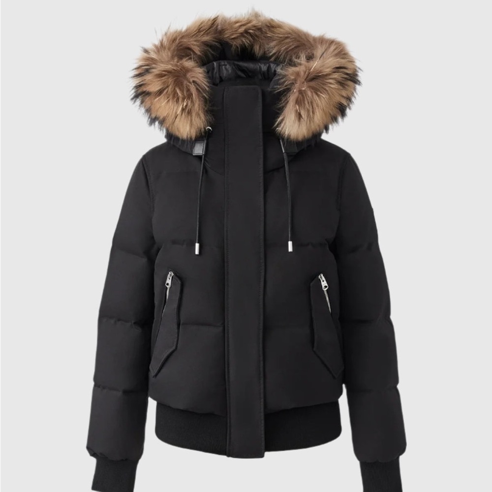 MACKAGE NEFI-FZ BLACK XL - BRAND NEW LADIES DOWN JACKET WITH FUR